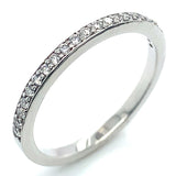 (LD) Banda con diamantes de laboratorio en oro blanco 14kt. D-0.20CTS.