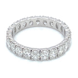 (LD) Banda con diamantes de laboratorio en oro blanco 14kt. D-2.20CTS.