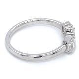 (LD) Anillo con diamantes de laboratorio en oro blanco 14kt. D-0.76CTS.