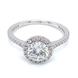 (LD) Anillo con diamantes de laboratorio en oro blanco 14kt. D-1.35CTS.
