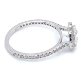 (LD) Anillo con diamantes de laboratorio en oro blanco 14kt. D-1.35CTS.