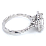 (LD) Anillo con diamantes de laboratorio en oro blanco 14kt. D-1.59CTS.