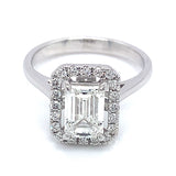 (LD) Anillo con diamantes de laboratorio en oro blanco 14kt. D-1.59CTS.