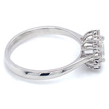 (LD) Anillo con diamantes de laboratorio en oro blanco 14kt. D-0.50CTS.