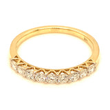 (LD) Banda con diamantes de laboratorio en oro amarillo 14kt. D-0.53CTS.