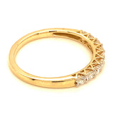 (LD) Banda con diamantes de laboratorio en oro amarillo 14kt. D-0.53CTS.