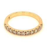 (LD) Banda con diamantes de laboratorio en oro amarillo 14kt. D-0.47CTS.