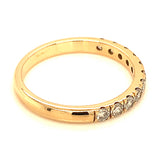 (LD) Banda con diamantes de laboratorio en oro amarillo 14kt. D-0.47CTS.