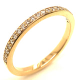 (LD) Banda con diamantes de laboratorio en oro amarillo 14kt. D-0.21CTS.