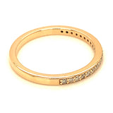 (LD) Banda con diamantes de laboratorio en oro amarillo 14kt. D-0.21CTS.
