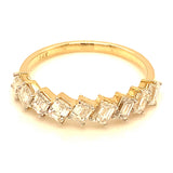 (LD) Banda con diamantes de laboratorio en oro amarillo 14kt. D-1.27CTS.