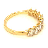 (LD) Banda con diamantes de laboratorio en oro amarillo 14kt. D-1.27CTS.
