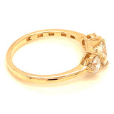 (LD) Anillo con diamantes de laboratorio en oro amarillo 14kt. D-1.33CTS.
