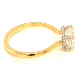 (LD) Anillo con diamantes de laboratorio en oro amarillo 14kt. D-2.33CTS.