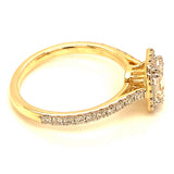 (LD) Anillo con diamantes de laboratorio en oro amarillo 14kt. D-1.78CTS.