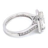 (LD) Anillo con diamantes de laboratorio en oro blanco 14kt. D-3.41CTS.