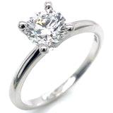 (LD) Anillo con diamante de laboratorio en oro blanco 14kt. D-1.04CTS.