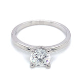 (LD) Anillo con diamante de laboratorio en oro blanco 14kt. D-1.04CTS.