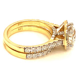 (LD) Set de anillos con diamantes de laboratorio en oro amarillo 14kt.D-3.33CTS.