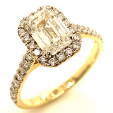 (LD) Set de anillos con diamantes de laboratorio en oro amarillo 14kt.D-2.66CTS.