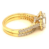 (LD) Set de anillos con diamantes de laboratorio en oro amarillo 14kt.D-2.66CTS.