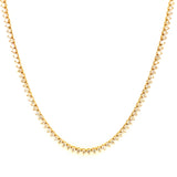 (LD) Collar (tennis) con diamantes de laboratorio en oro amarillo 14kt. 44CM D-6.22CTS.