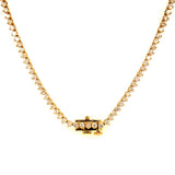(LD) Collar (tennis) con diamantes de laboratorio en oro amarillo 14kt. 44CM D-6.22CTS.