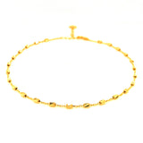 Tobillera en oro amarillo 10kt. 26cm
