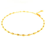 Tobillera en oro amarillo 10kt. 26cm