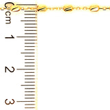 Tobillera en oro amarillo 10kt. 26cm