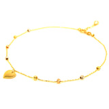Tobillera en oro tres tonos 10kt. 26cm