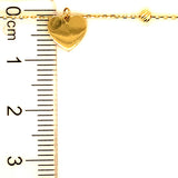 Tobillera en oro tres tonos 10kt. 26cm