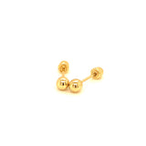Aretes (bolitas) para bebés en oro amarillo 10kt.