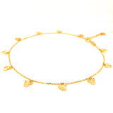 Tobillera en oro amarillo 10kt. 25cm