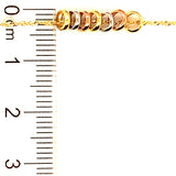 Collar de bolitas en oro tres tonos 10kt. 45cm