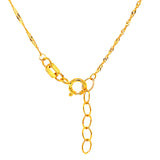 Collar (corazón) en oro amarillo 10kt. 45cm