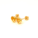 Aretes para Bebes (corazón) con circones en oro amarillo 14kt. (Noviembre)