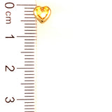 Aretes para Bebes (corazón) con circones en oro amarillo 14kt. (Noviembre)