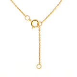 Collar de esmeralda en oro amarillo 14kt. 45cm E-0.48CTS.
