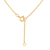 Collar de esmeralda en oro amarillo 14kt. 45cm E-0.34CTS.