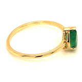 Anillo de esmeralda en oro amarillo 14kt. E-0.83CTS.