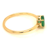 Anillo de esmeralda en oro amarillo 14kt. E-0.60CTS.