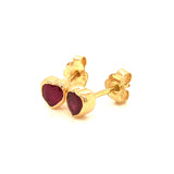 Aretes de rubíes en oro amarillo 14kt. R-0.88CTS.