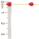 Pulsera con rubíes en oro amarillo 14kt. R-1.68CT 17CM