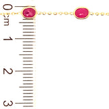 Pulsera con rubíes en oro amarillo 14kt. R-2.14CT 17CM