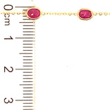 Pulsera con rubíes en oro amarillo 14kt. R-2.09CT 17CM