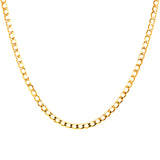 Cadena (Gourmet Hueca) en oro amarillo 10kt. 50cm