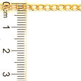 Cadena (Gourmet Hueca) en oro amarillo 10kt. 50cm