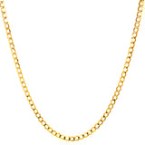 Cadena (Gourmet Hueca) en oro amarillo 10kt. 60cm