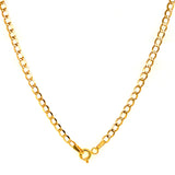 Cadena (Gourmet Hueca) en oro amarillo 10kt. 60cm